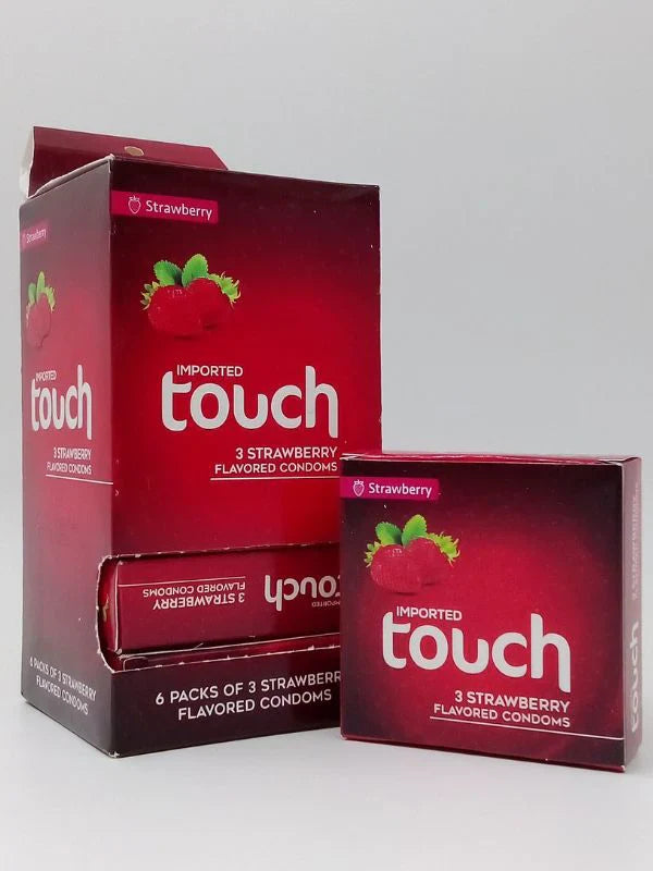Imported Touch Strawberry Flavored Condoms