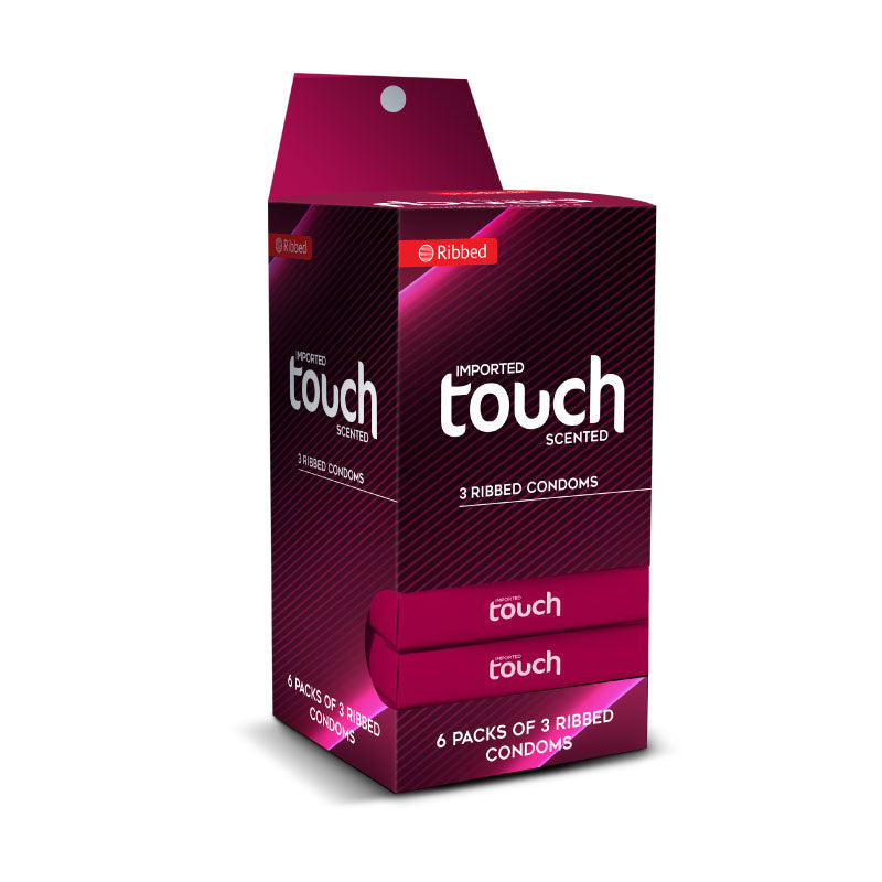 Touch Ribbed Scented Condoms