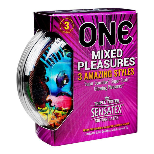 ONE Mixed Pleasures Condoms (Pack of 3)