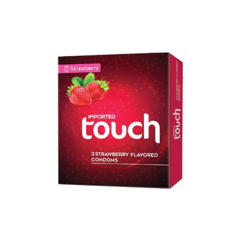 Touch Strawberry Flavored Condoms (3s)