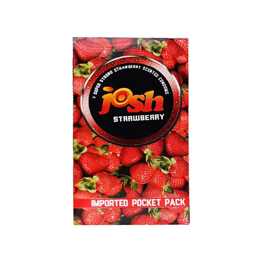Josh Strawberry Super Strong Scented Condoms (3s)