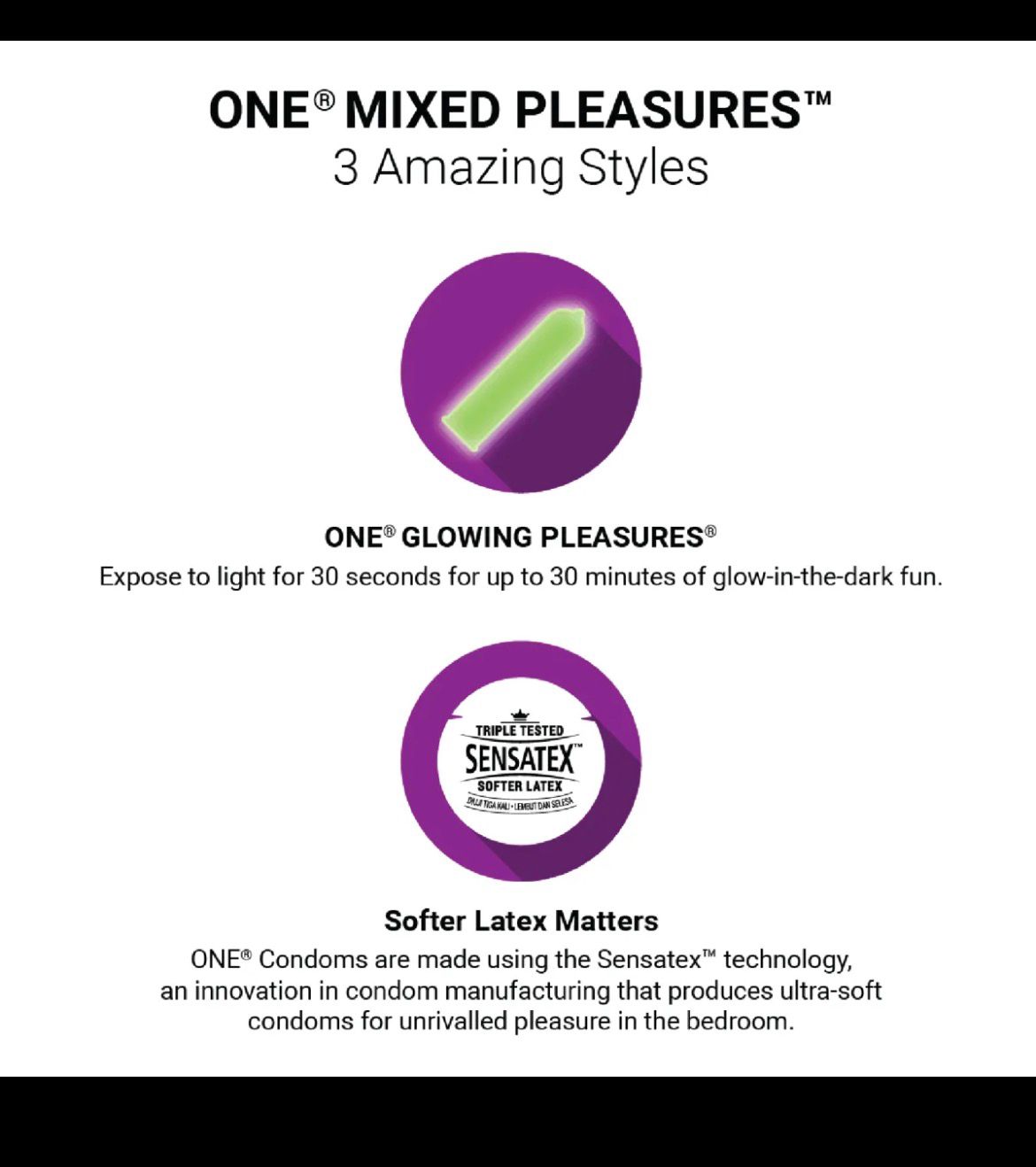 ONE Mixed Pleasures Condoms (Pack of 3)