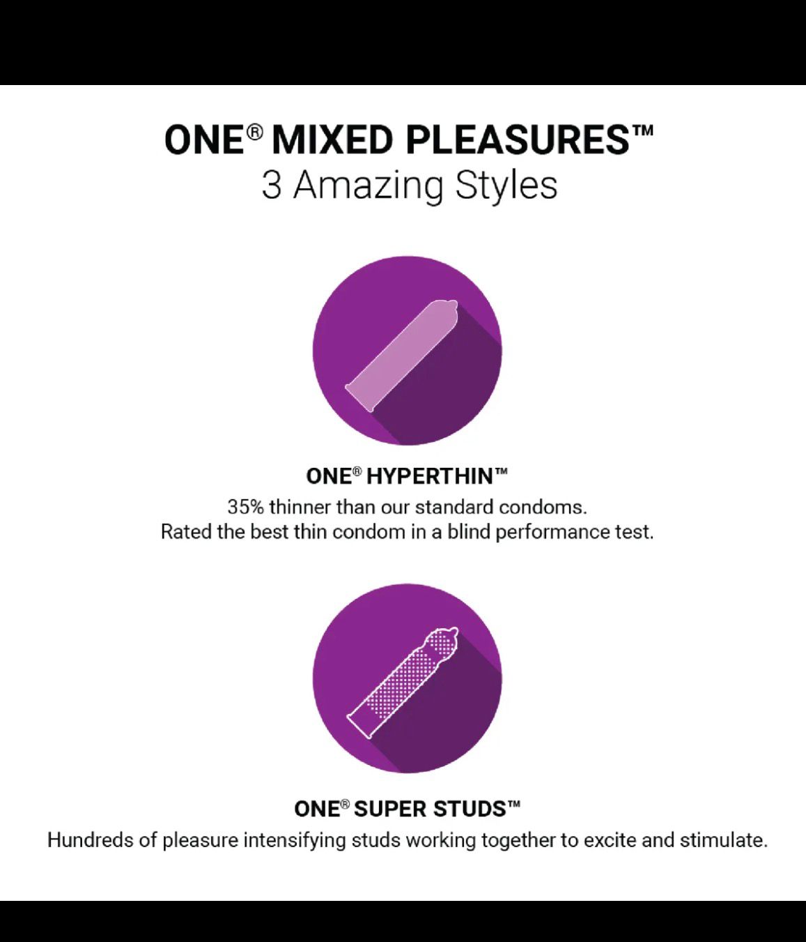 ONE Mixed Pleasures Condoms (Pack of 3)